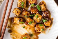 Sticky Honey Garlic Tofu