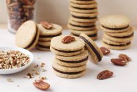 Dark Chocolate Caramel Pecan Shortbread Cookies