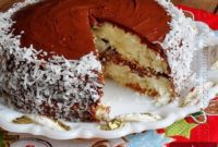 Blissful Almond Coconut Snowflake Cake