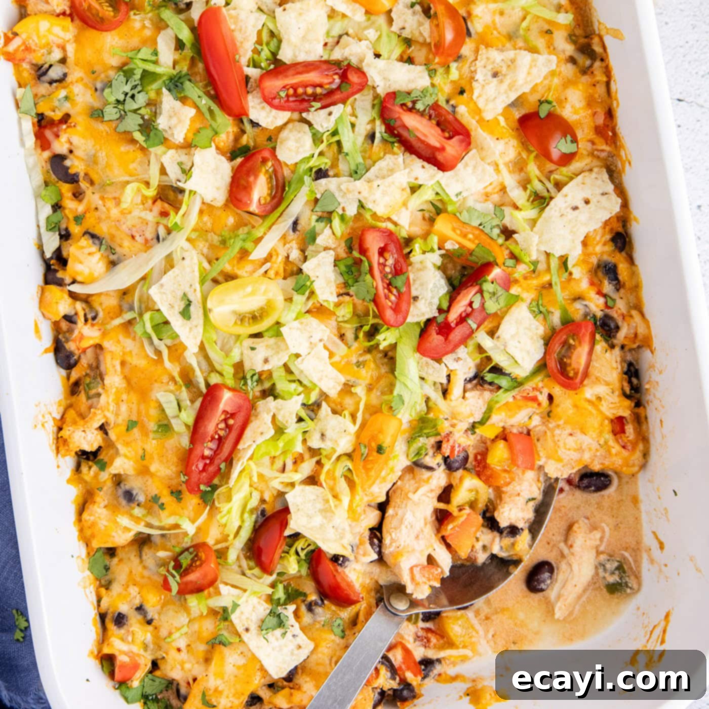 Cheesy Chicken Taco Casserole 1 featured 102822