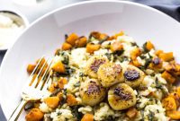Pan-Seared Scallops with Creamy Butternut Risotto