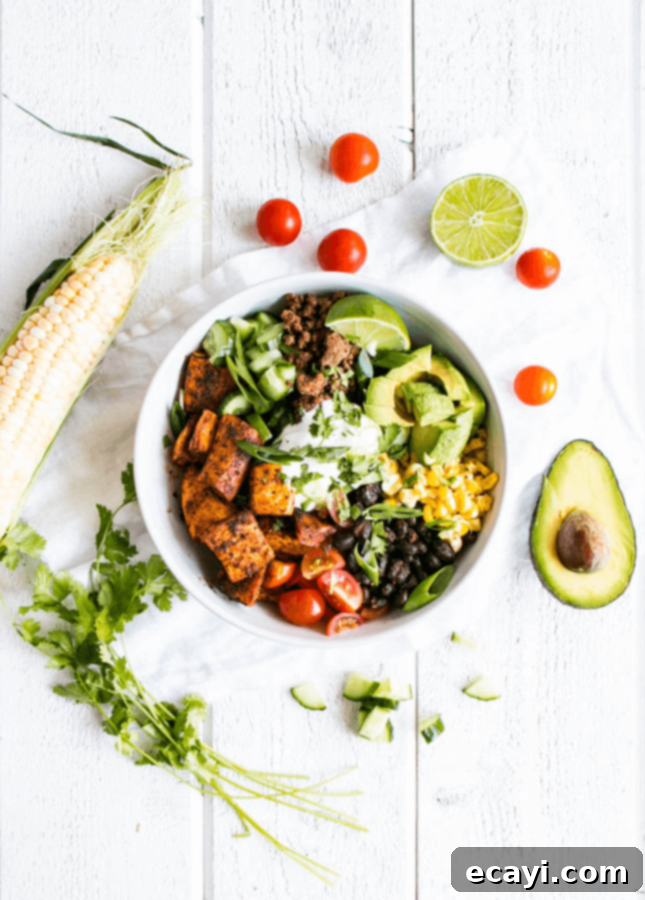 Delicious Sweet Potato Taco Bowl from My Kitchen Love 1 featured 10553