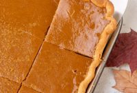 Family Sized Sheet Pan Pumpkin Pie