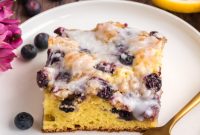 Tender Blueberry Cake with Zesty Lemon Glaze