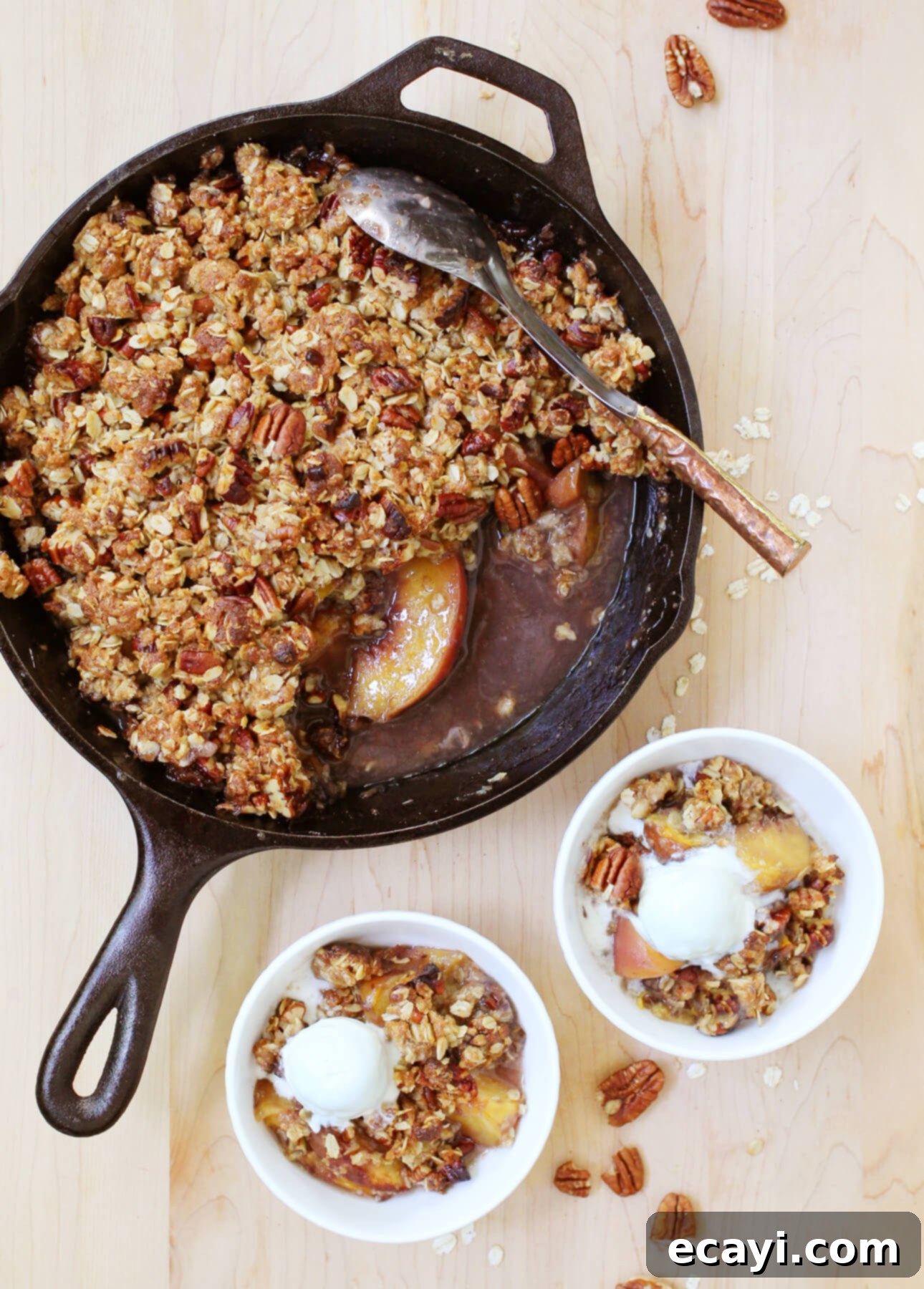 Bourbon-Kissed Peach Crumble 1 featured 10731