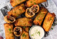 Crispy Philly Cheesesteak Rolls