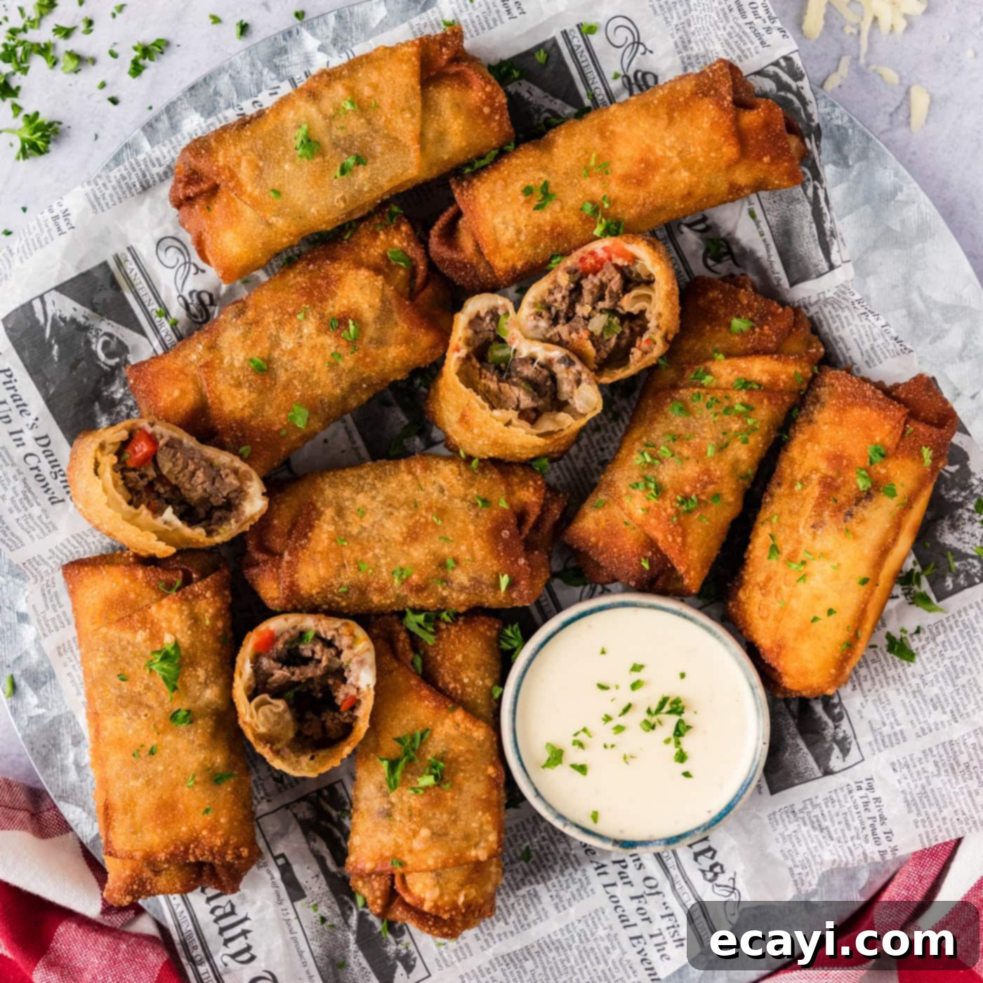 Crispy Philly Cheesesteak Rolls 1 featured 107458