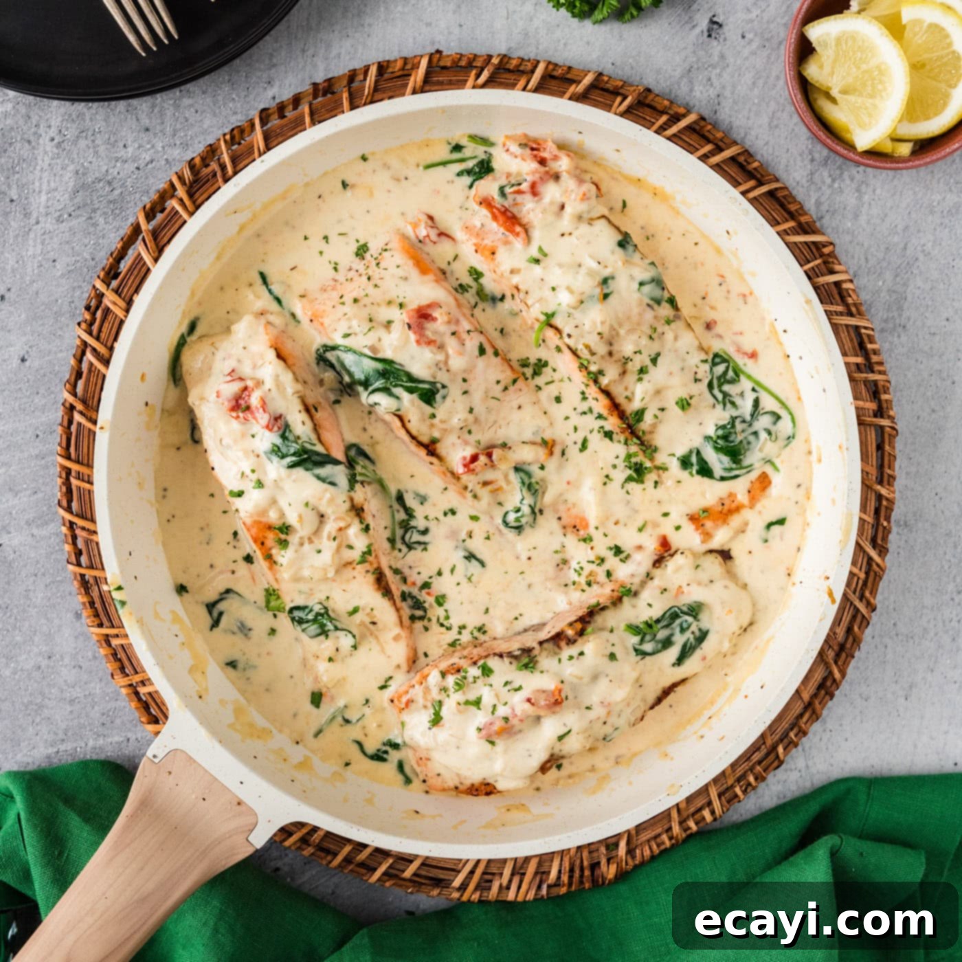 Creamy Tuscan Salmon 1 featured 108407