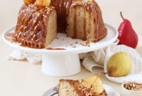 Golden Spiced Pear Bundt Caramel Cascade