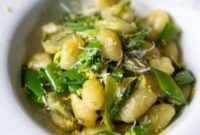 Golden Pan-Seared Gnocchi with Asparagus Ribbons and Sweet Snap Peas