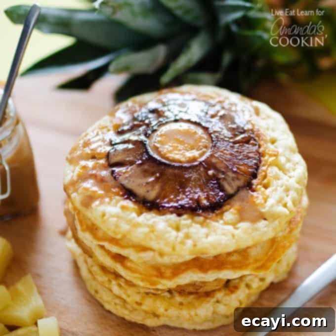 Tropical Pineapple Pancakes with Homemade Coconut Bliss 1 featured 13415
