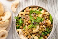 Roasted Chickpea and Cauliflower Salad with a Spicy Kick