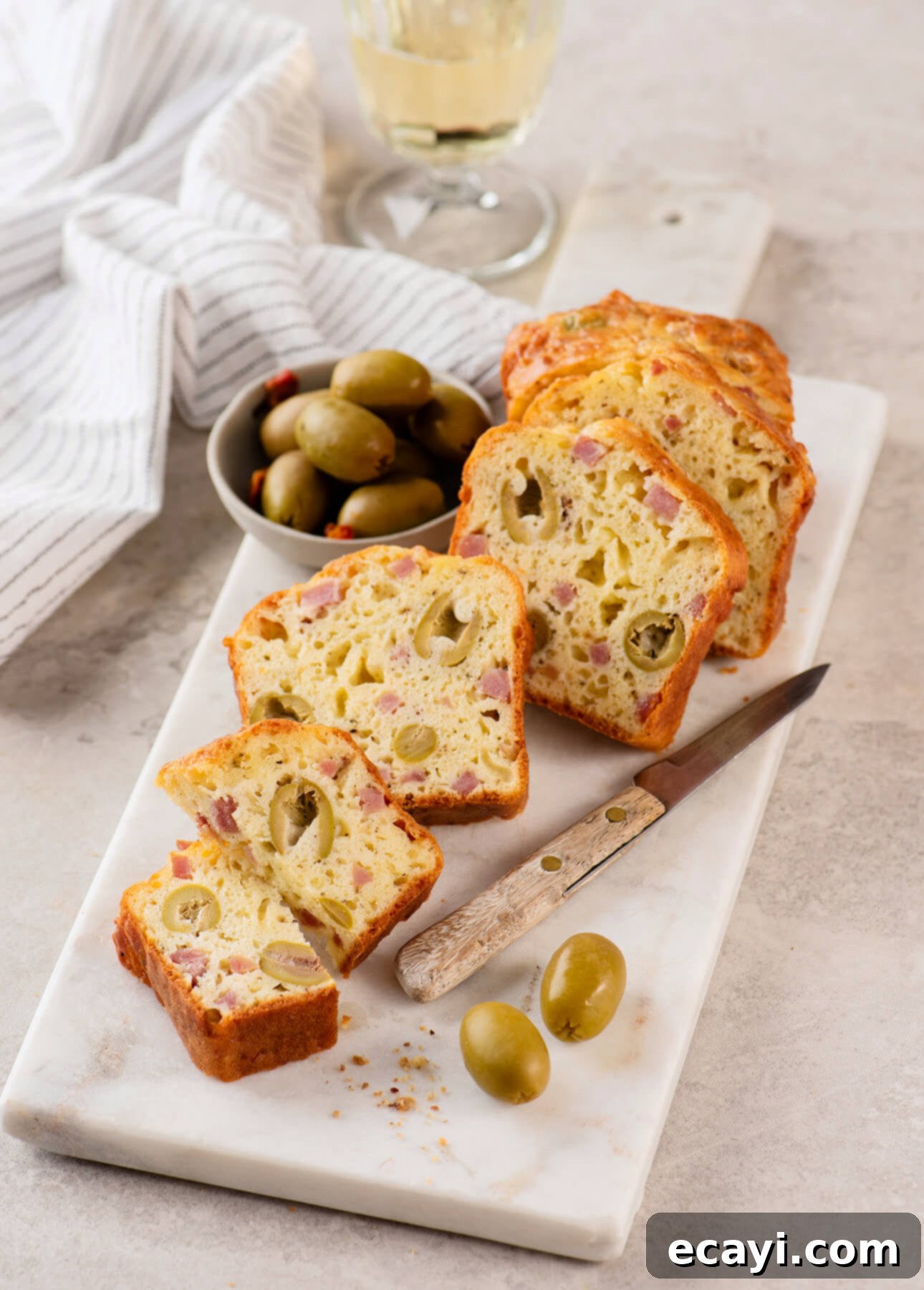 Rustic French Ham, Cheese & Olive Loaf 1 featured 14684