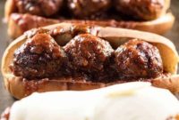 Sweet and Smoky Slow Cooker Meatball Sub Heroes