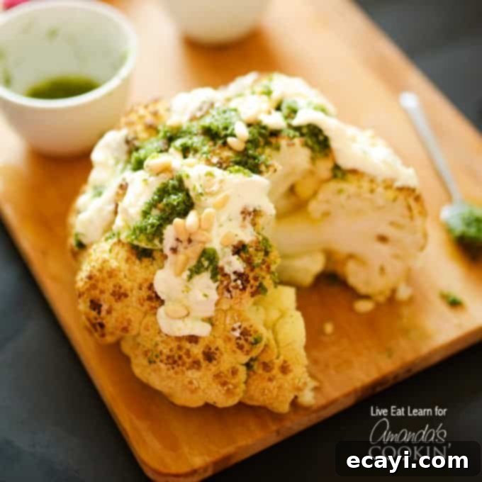 The Ultimate Whole Roasted Cauliflower 1 featured 15286