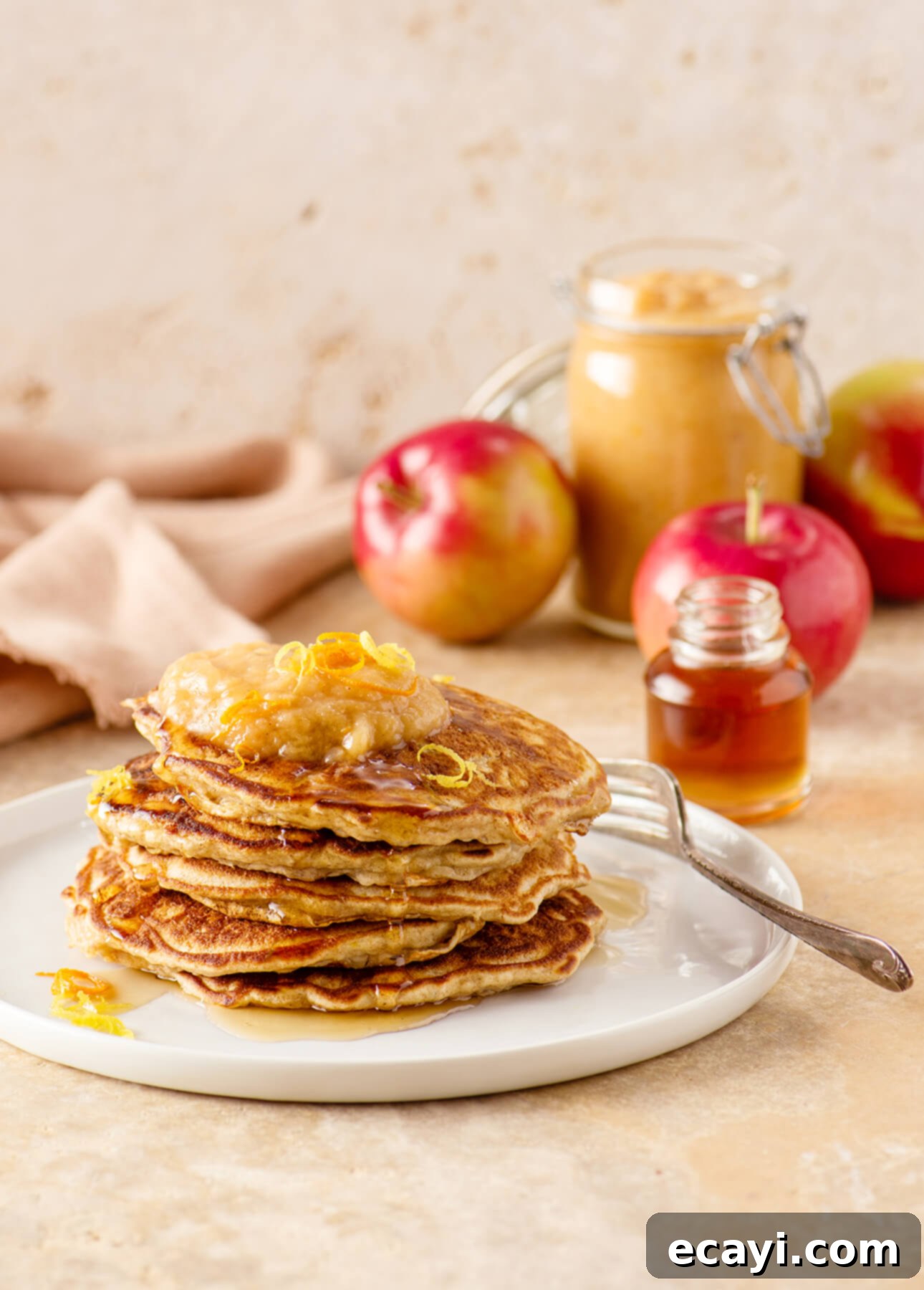 Whole Wheat Apple Pancakes with Zesty Citrus Applesauce 1 featured 1537