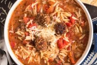 Hearty Sausage Orzo Soup