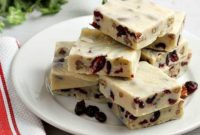 Blissful White Chocolate Cranberry Fudge