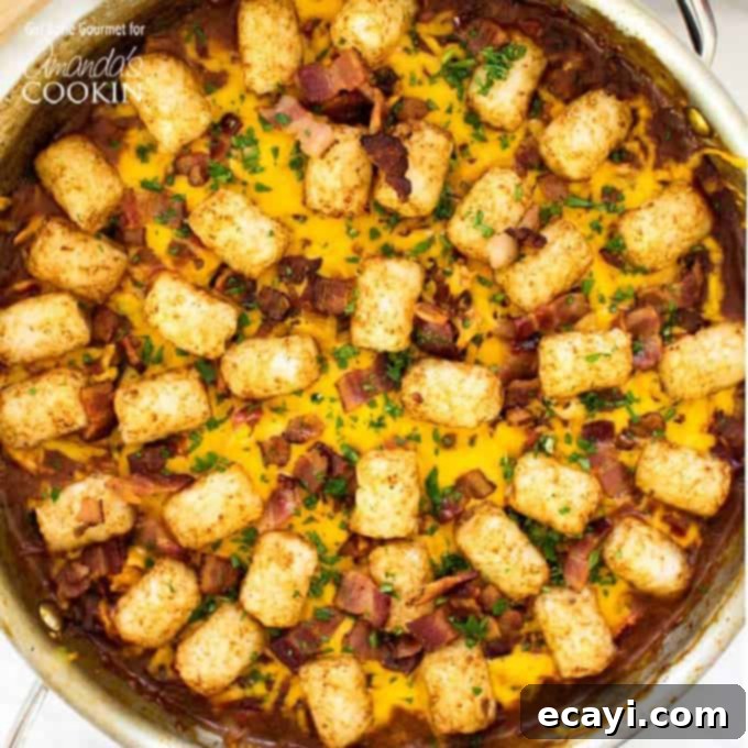Loaded BBQ Chicken Tater Tot Skillet 1 featured 18828