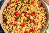 Summer Zucchini Tomato Pasta