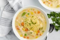 Hearty Slow Cooker Chicken and Dumplings