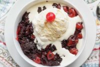 Decadent Slow Cooker Chocolate Cherry Cobbler
