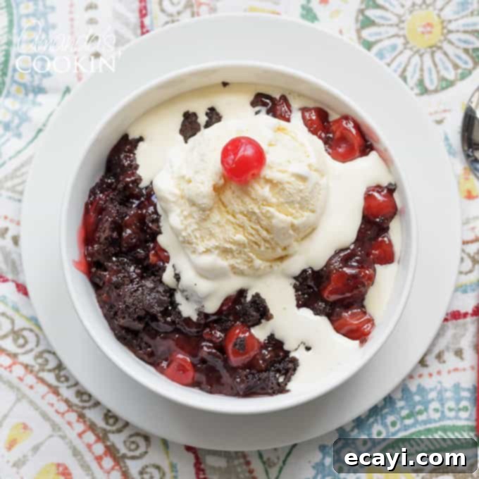 Decadent Slow Cooker Chocolate Cherry Cobbler 1 featured 27919