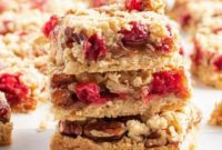 Caramel Cranberry Bliss Bars