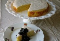 Zesty Lemon Cornmeal Cake with Blueberry Compote