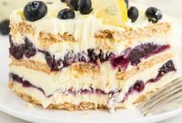 Zesty Lemon Blueberry Cloud Cake