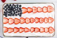 Patriotic Red, White and Blue Poke Cake