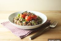 Smoky Chorizo, Roasted Cherry Tomato, and Sweet Pea Risotto