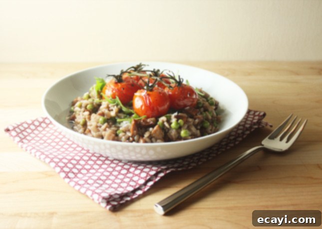 Smoky Chorizo, Roasted Cherry Tomato, and Sweet Pea Risotto 59 featured 5949