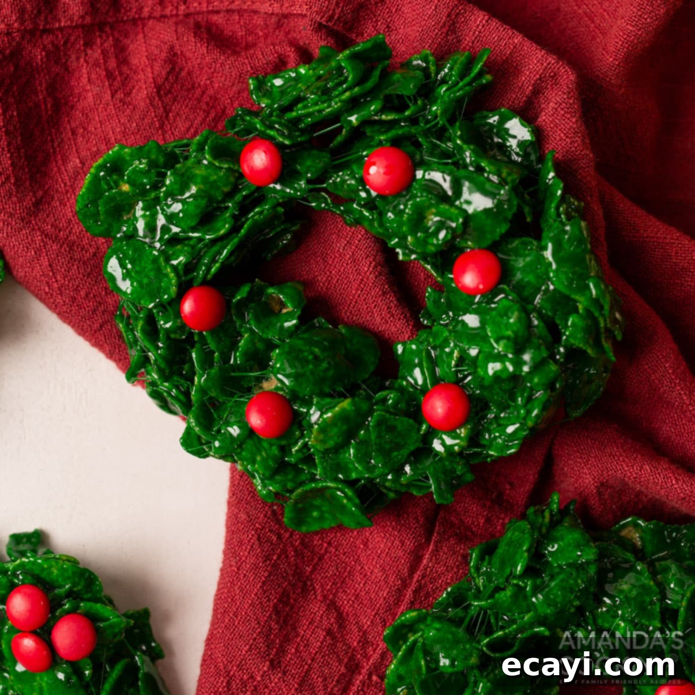 Homemade Cornflake Christmas Wreaths 1 featured 64116