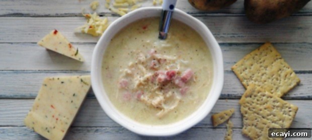 Cheesy Chicken and Ham Chowder 1 featured 6413
