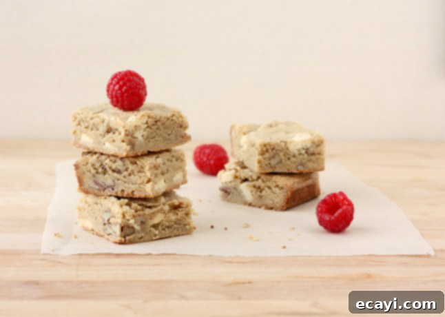 Whiskey-Kissed White Chocolate Pecan Blondies 1 featured 6535