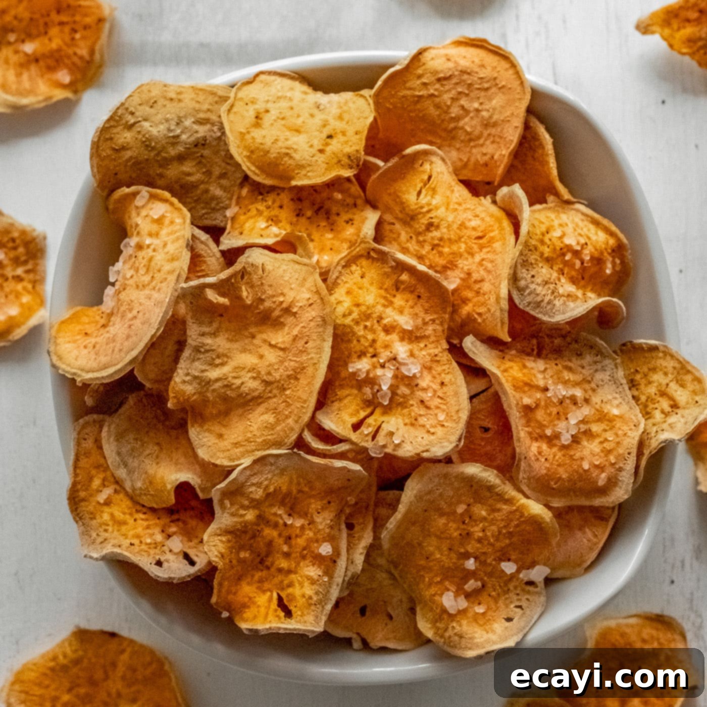 Crispy Air Fryer Sweet Potato Chips 1 featured 66434