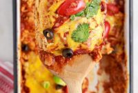 Cheesy Chicken Enchilada Bake