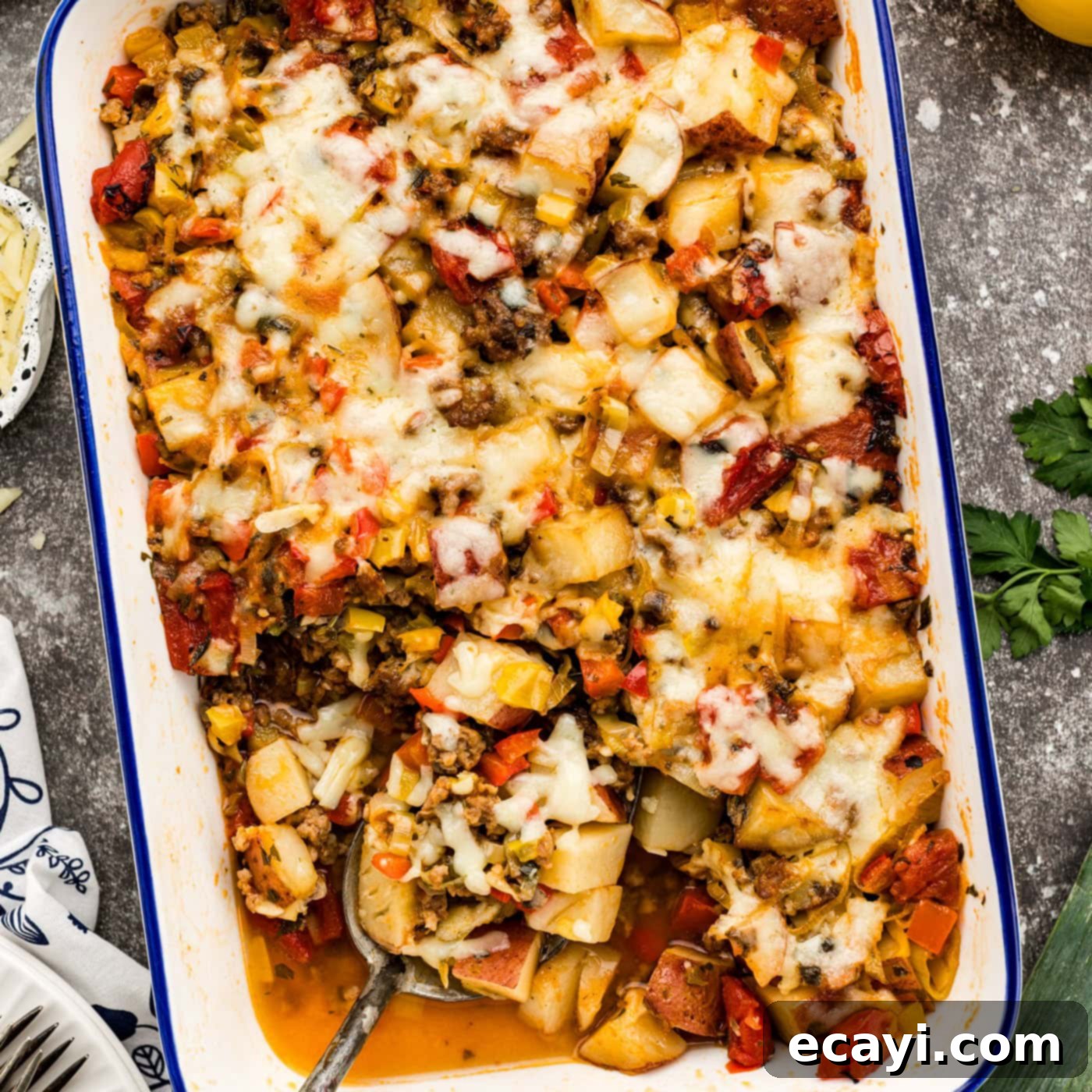 Hearty Sausage and Potato Bake 1 featured 6761