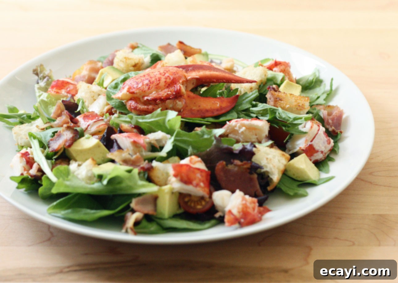 Champagne Vinaigrette Lobster Club Salad 1 featured 7185