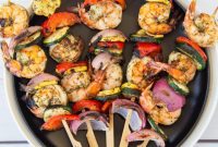 Garlic Herb Shrimp Skewers