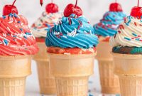 Patriotic Cone Cupcakes