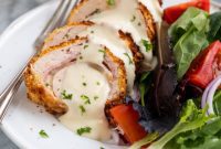 Crispy Air Fryer Chicken Cordon Bleu