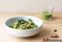 Vibrant Kale and Walnut Pesto Risotto
