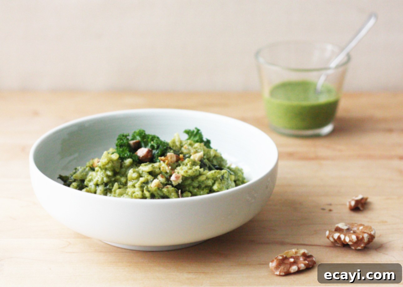 Vibrant Kale and Walnut Pesto Risotto 1 featured 7522