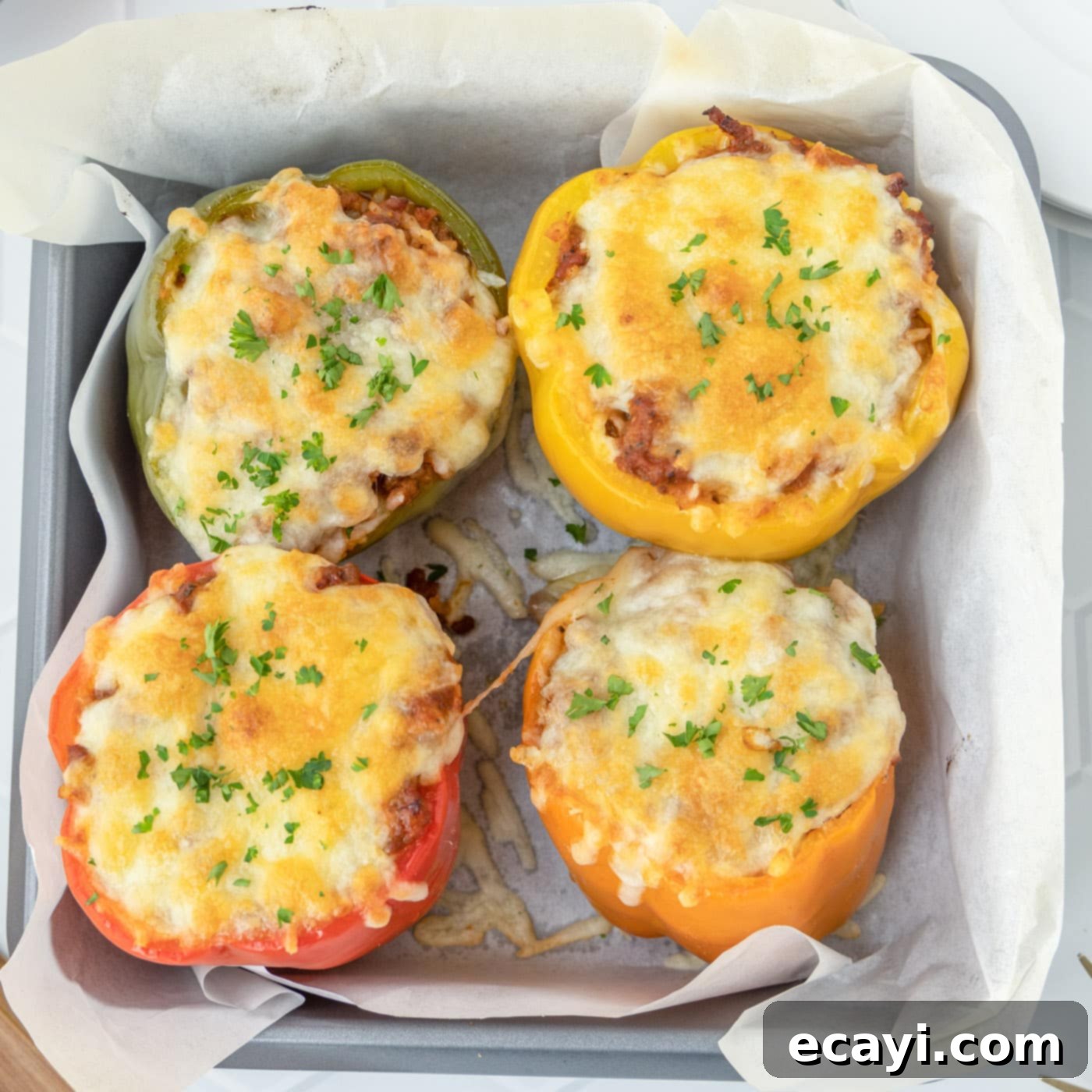 Hearty Stuffed Bell Pepper Bake 1 featured 77369