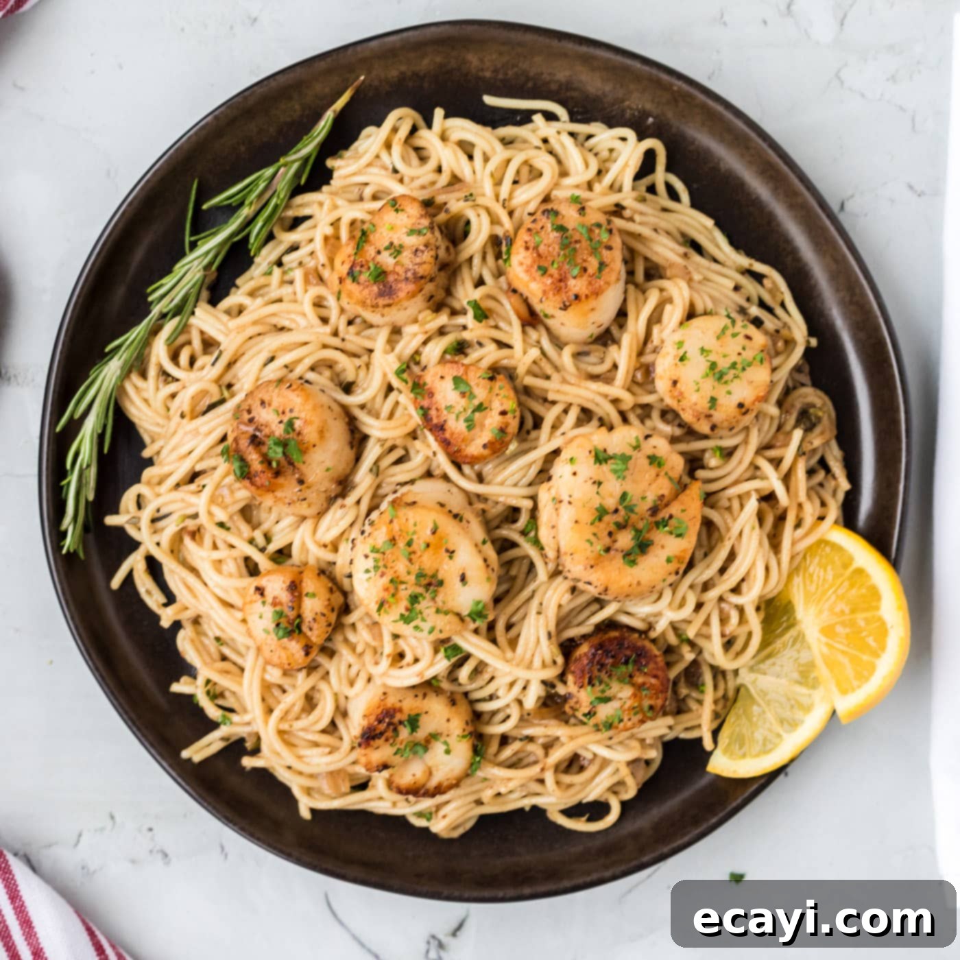 Creamy Lemon Scallop Pasta 1 featured 77911