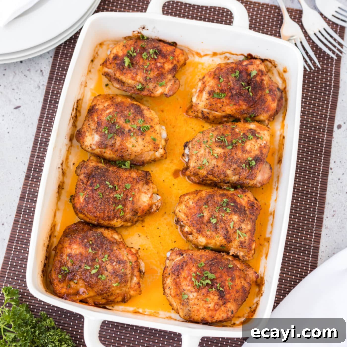 Golden Baked Chicken Thighs 1 featured 78744