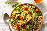 Pearl Couscous with Cherry Tomato Vinaigrette