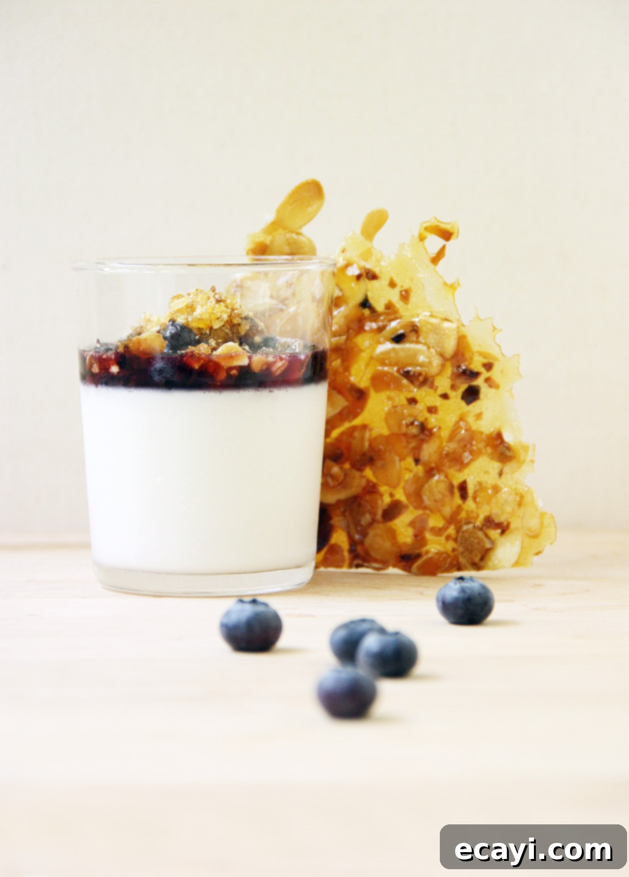 Luxurious Dairy-Free Almond Panna Cotta with Salted Praline and Macerated Blueberries 1 featured 8032